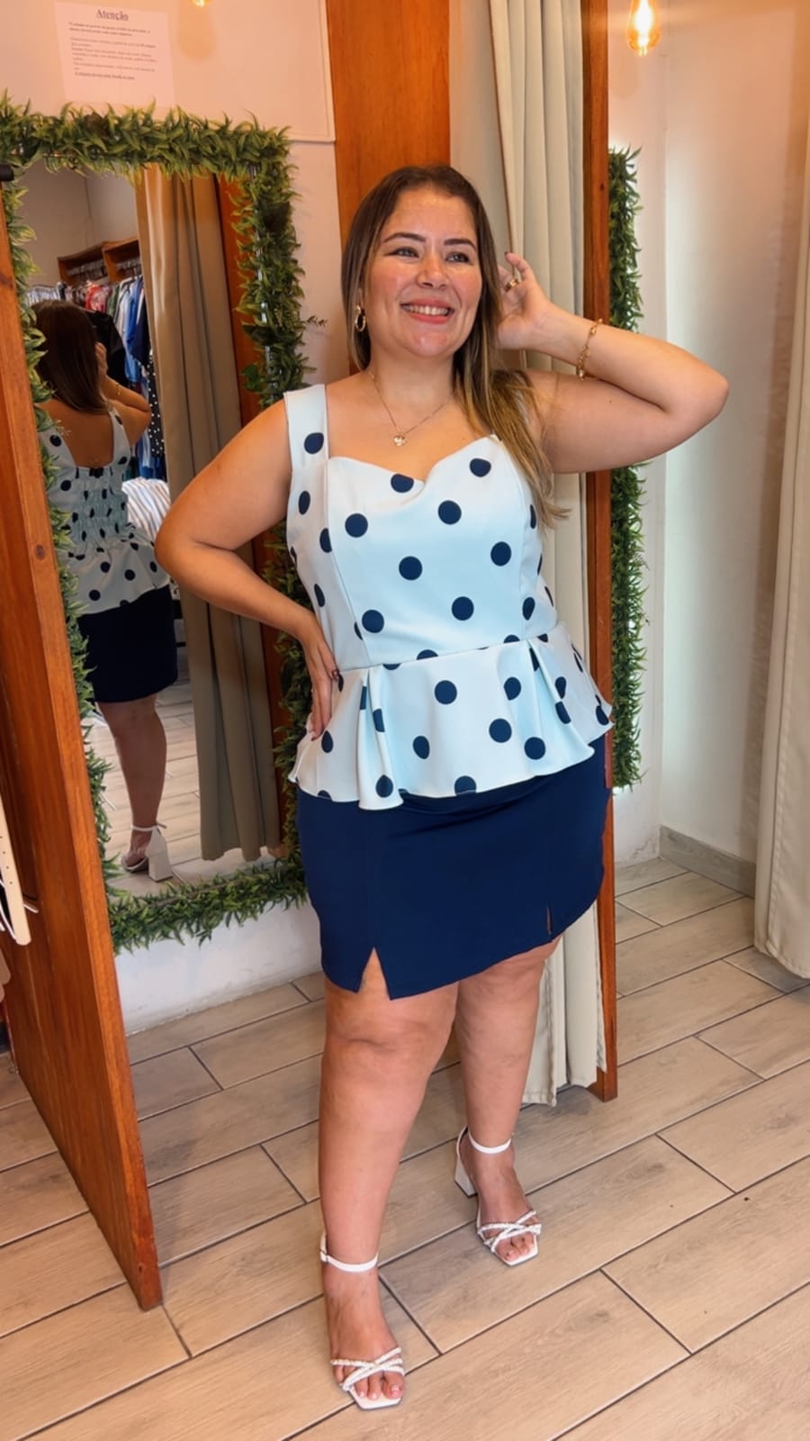 Blusa em poá
